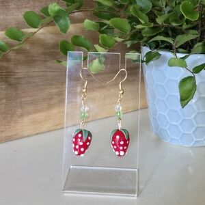 Strawberry-Themed Earrings